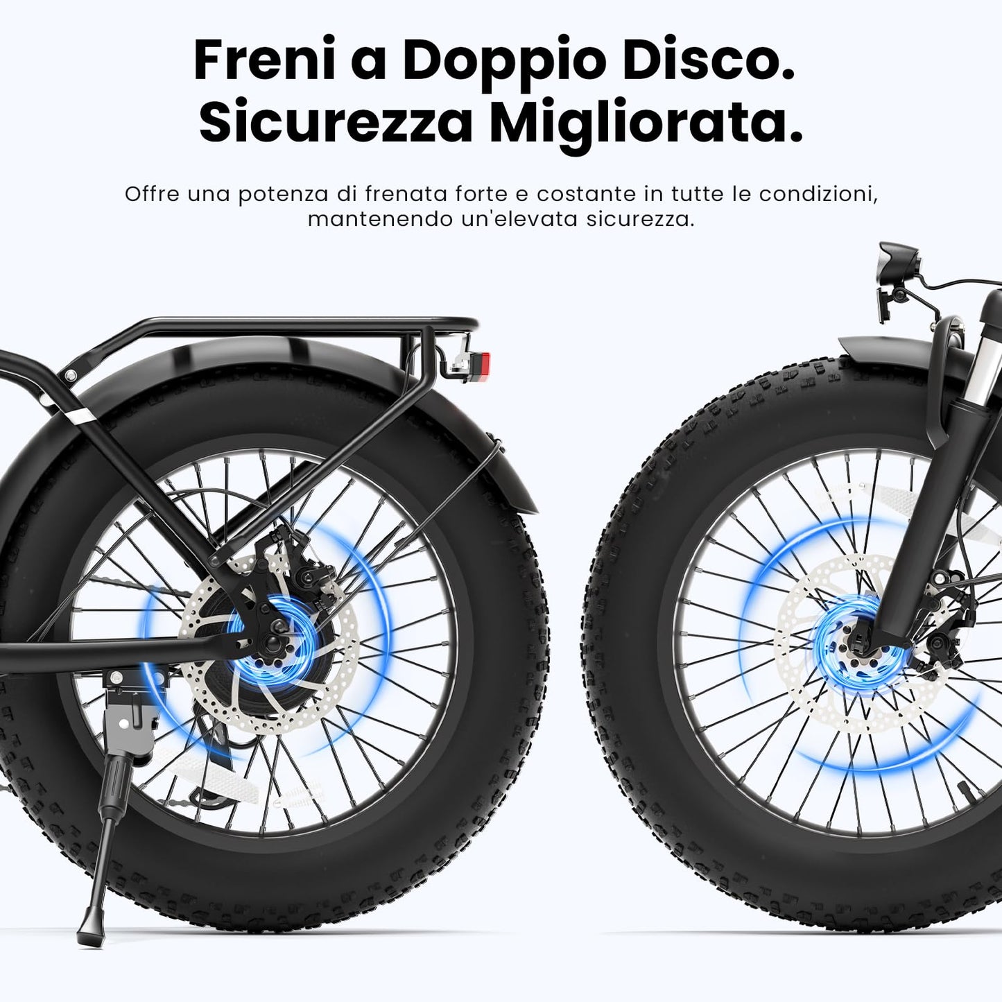 Touroll S3 20" Fat Tire Foldable Electric Bike, 65 km Range, 40 Nm Motor, Front Suspension