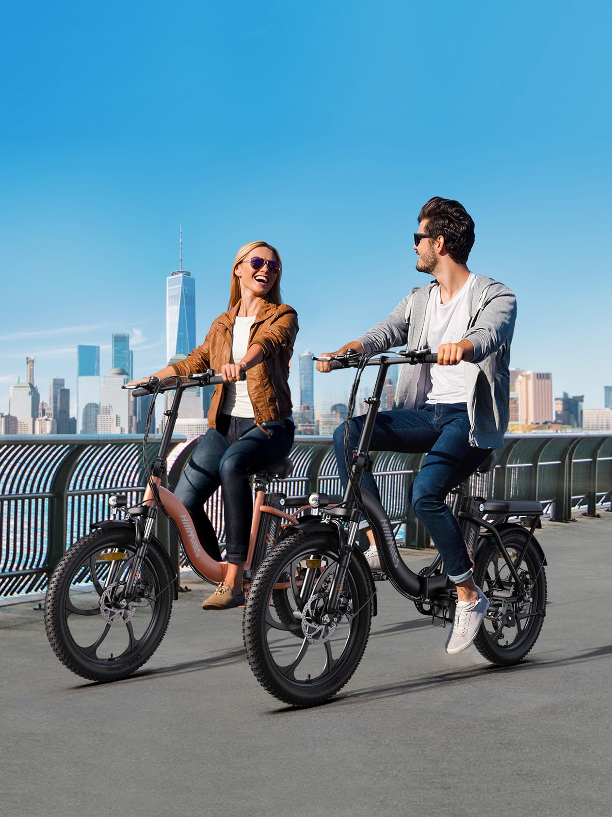MilePort 1 Foldable Electric Bike, 250W Motor, 36V 13Ah Battery, 20" Fat Tires, 100 km Range