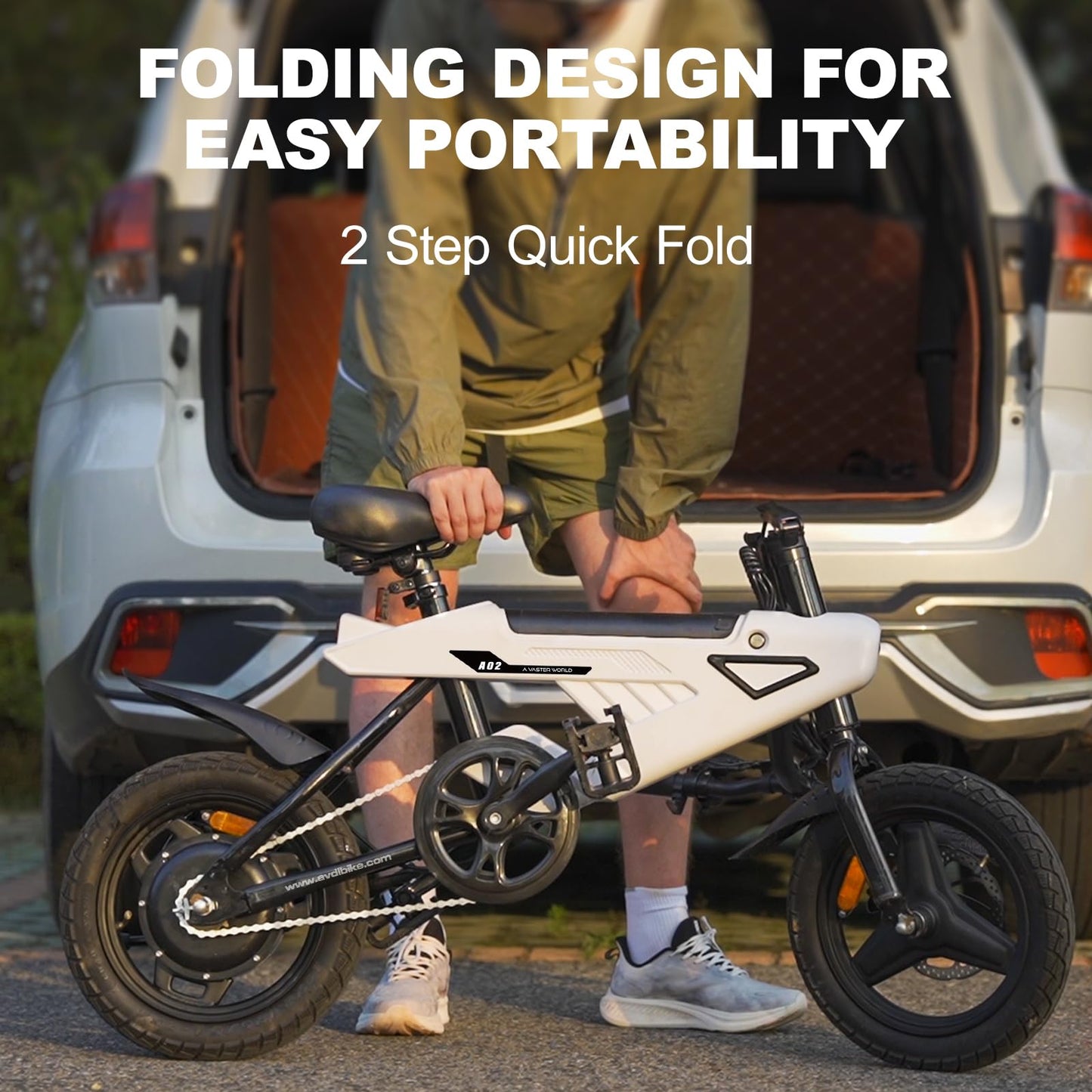 YOBACARID 14" Foldable Electric Bike, 250W Motor, 36V 6Ah Battery, 25–35 km Range
