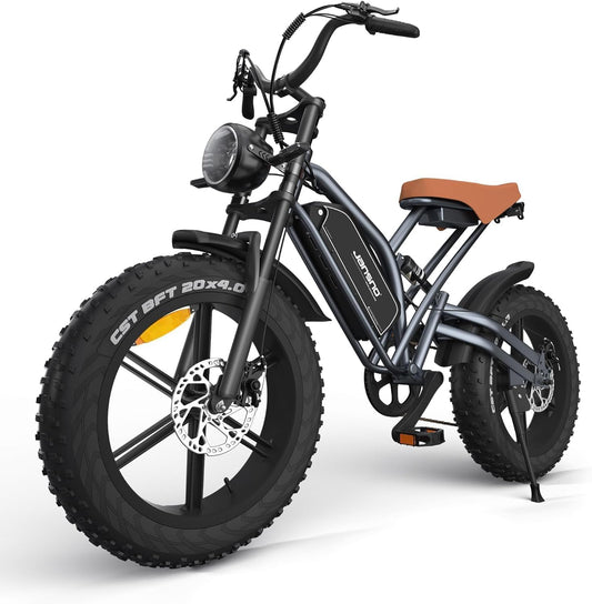 JANSNO 20" Fat Tire Electric Bike, 48V 17Ah Removable Battery, 7-Speed, Disc Brakes