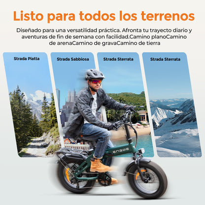 ENGWE EP-2 3.0 BOOST Foldable Electric Bike, 48V 13.5Ah Battery, 120 km Range, Hydraulic Brakes, Torque Sensor