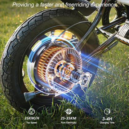 YOBACARID 14" Foldable Electric Bike, 250W Motor, 36V 6Ah Battery, 25–35 km Range