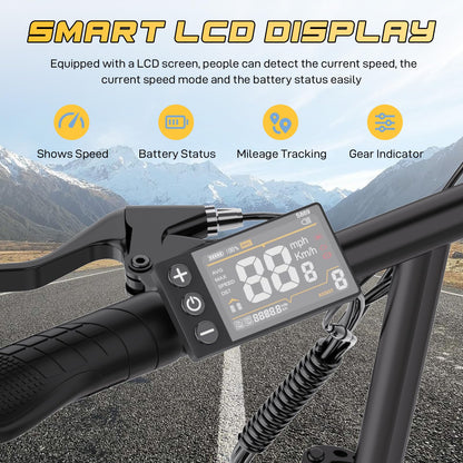 EVERCROSS EK5 Foldable Electric Bike, 16" Fat Tires, 250W Motor, 35–60 km Range